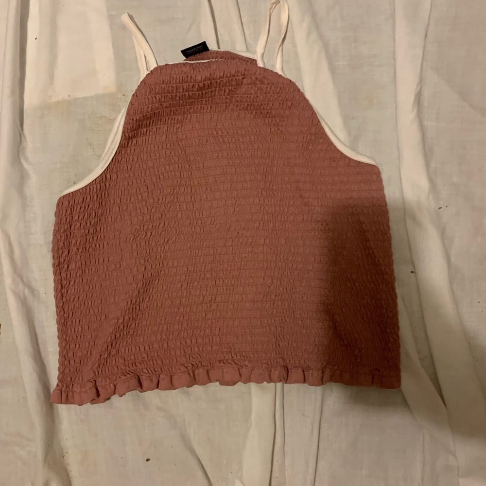 pink crop top